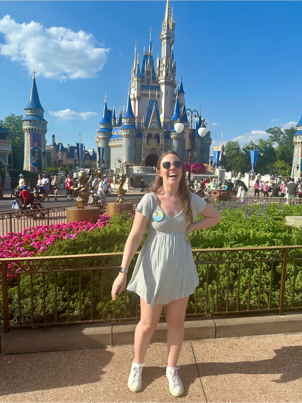 Hollister Sage Green Floral Mini Dress
